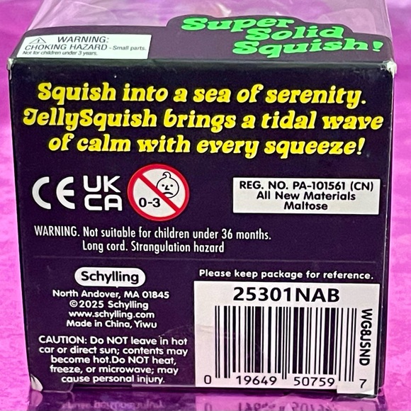 Nee Doh PURPLE Jelly Squish Glitter Super Solid Squish. - Picture 6 of 6